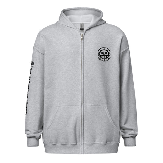 Vivid Monkey Grey Zip Hoodie