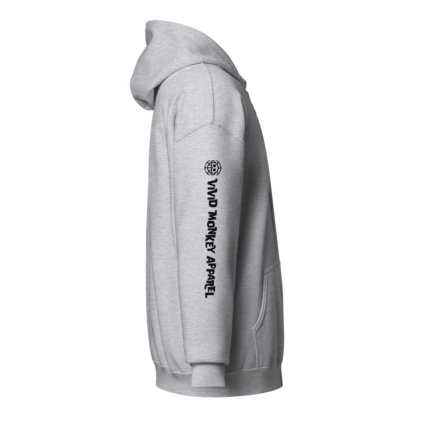 Vivid Monkey Grey Zip Hoodie